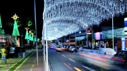 Aparecida de Goiânia inaugura decoração de natal com túnel sonoro